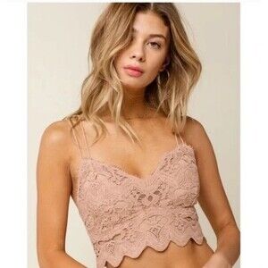 Free People Ilektra Bralette in Pink Rose Size Small
